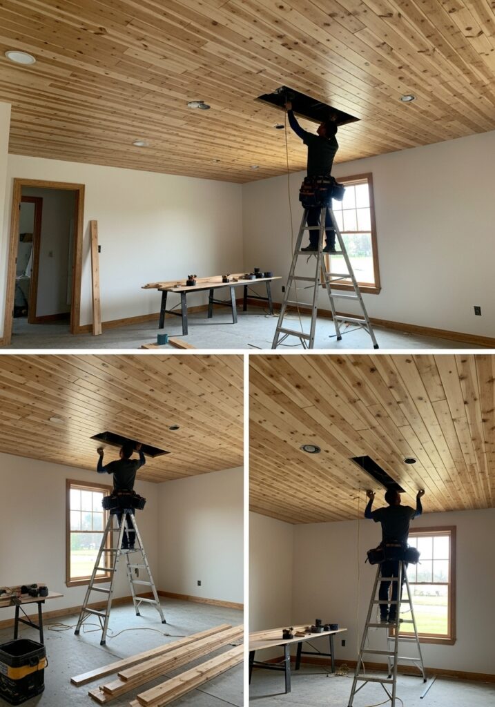Step-by-Step: How to Install a DIY Wood Ceiling (The Easy Way)