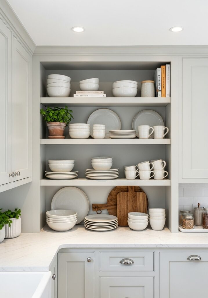 Use Open Shelving (Strategically!)