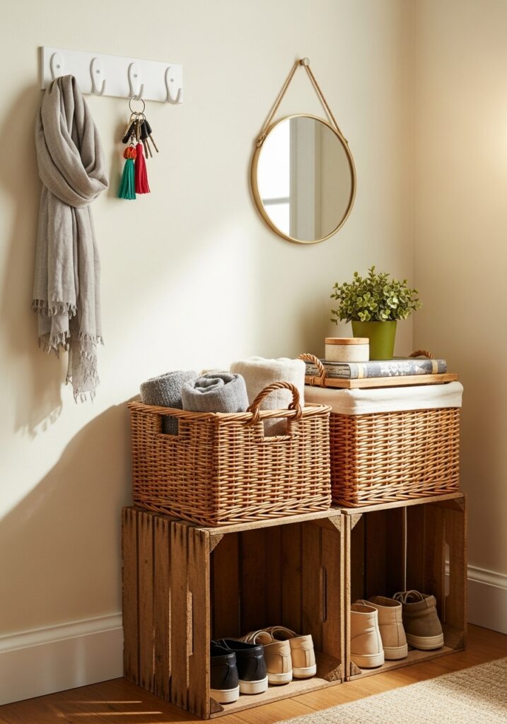Entryway Storage Hacks on a Budget