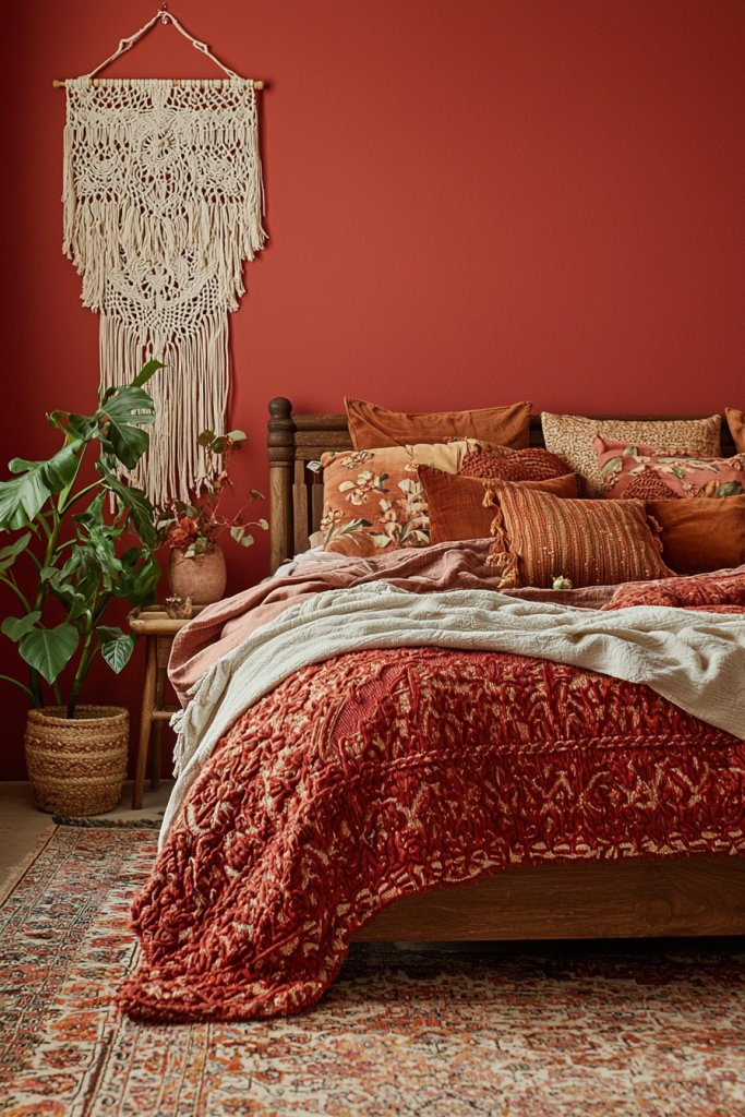 25 Red Boho Bedroom Ideas That Feel Bold and Warm (Not Overwhelming)