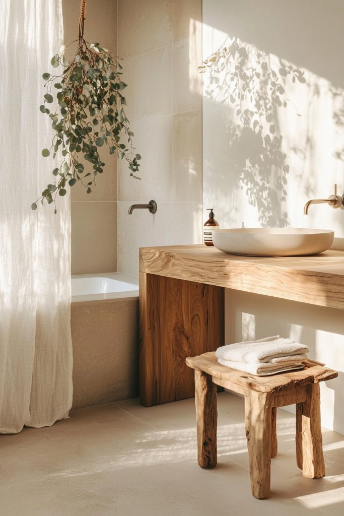 25 Wabi Sabi Bathroom Ideas That Feel Intentionally Calm (Not Neglected)