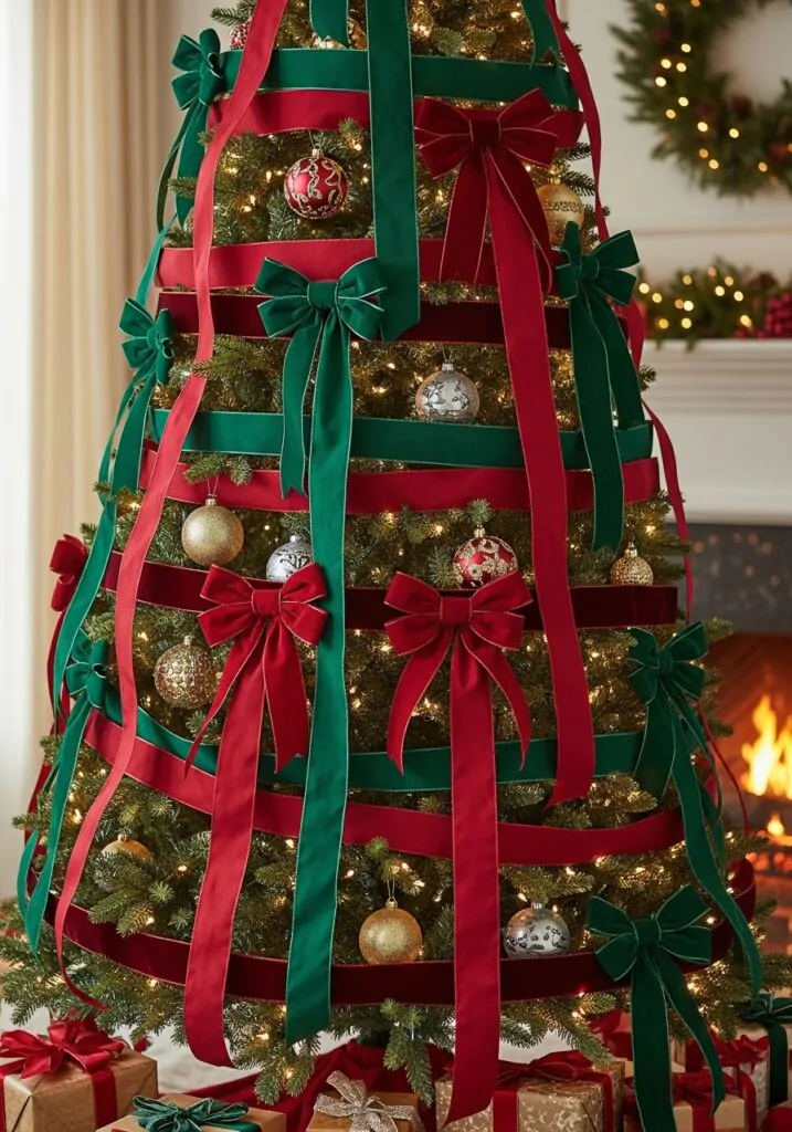 Elegant Ribbon-Layered Tree