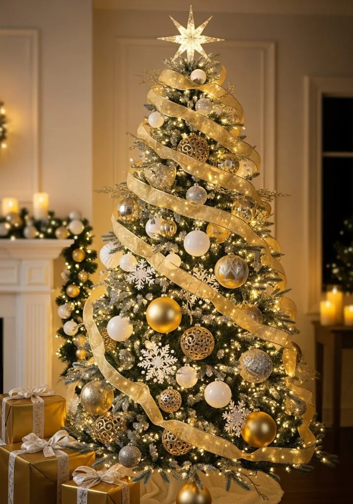Glamorous White and Gold Tree