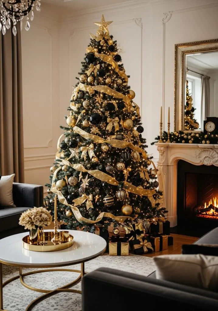Black and Gold Statement Tree