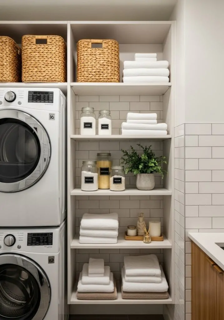 Use Vertical Space with Wall Shelves