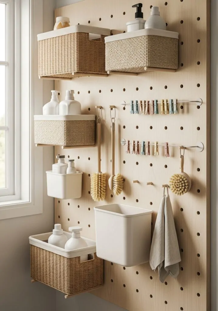 Use Pegboards for Multi-Purpose Storage