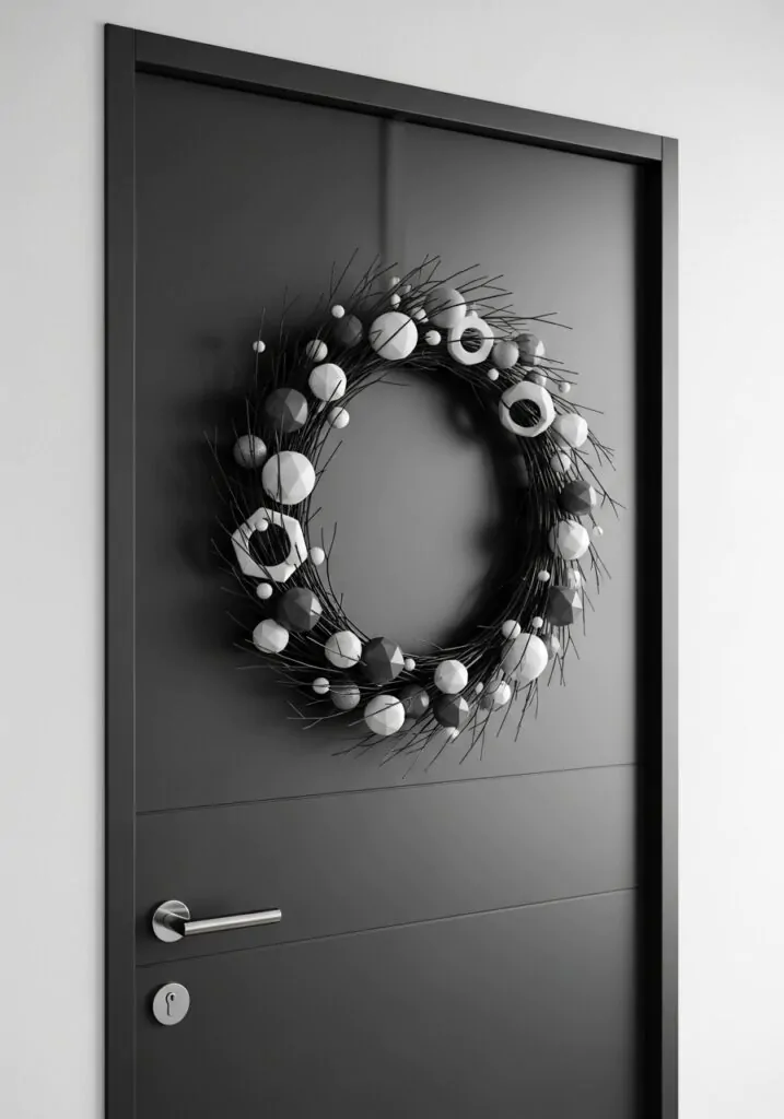 Minimal Black-and-White Wreaths