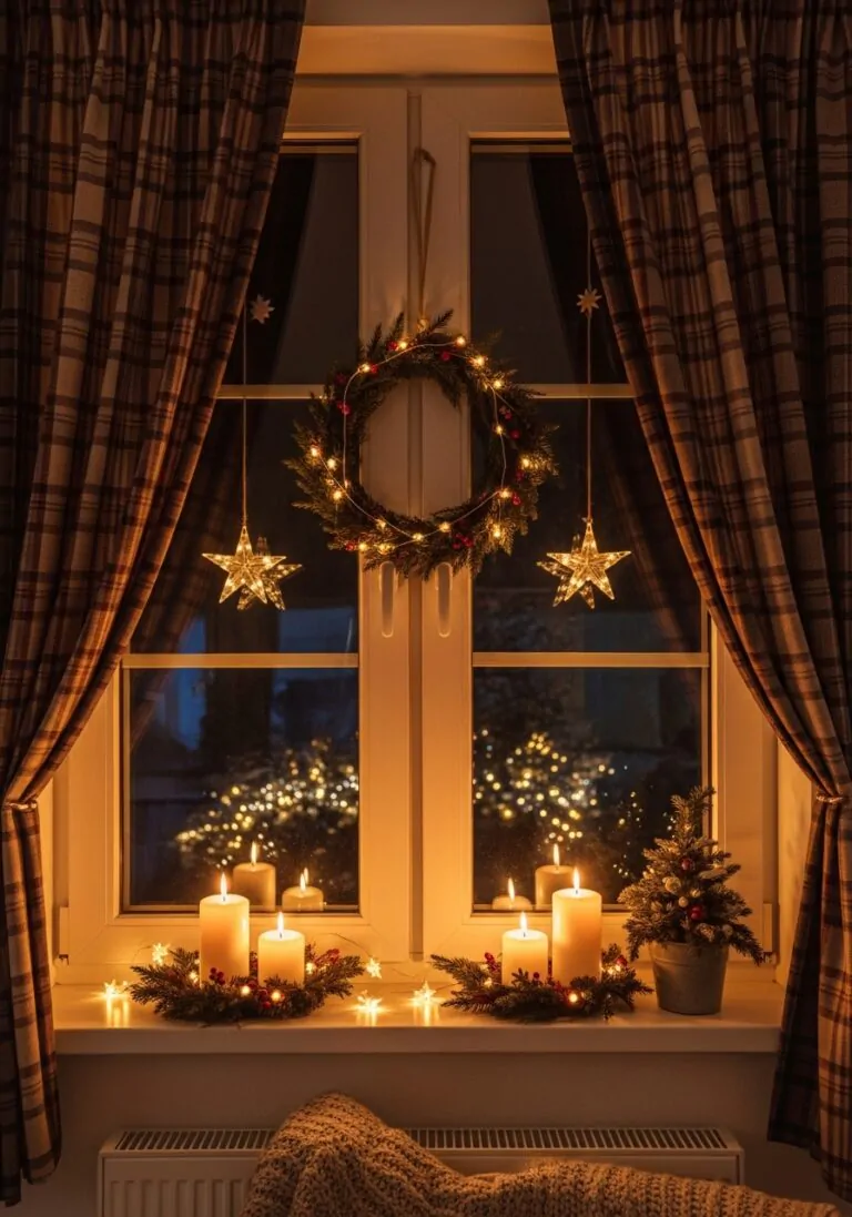 Create Warmth with Cozy Holiday Window Decoration Inspiration