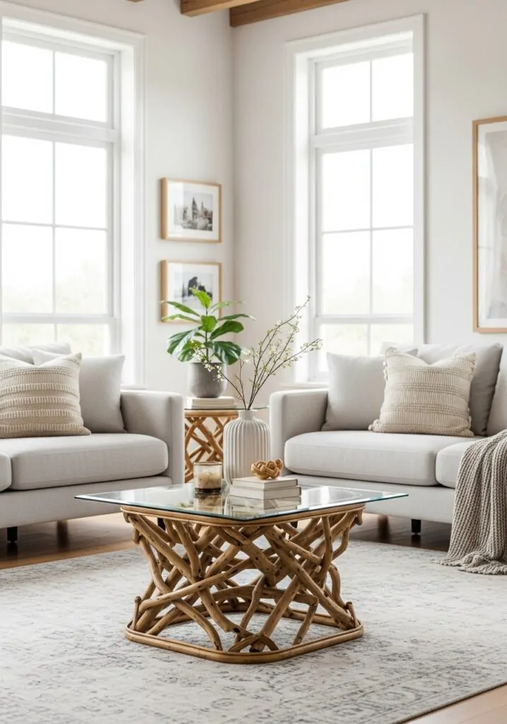 Glass-Top DIY Coffee Tables