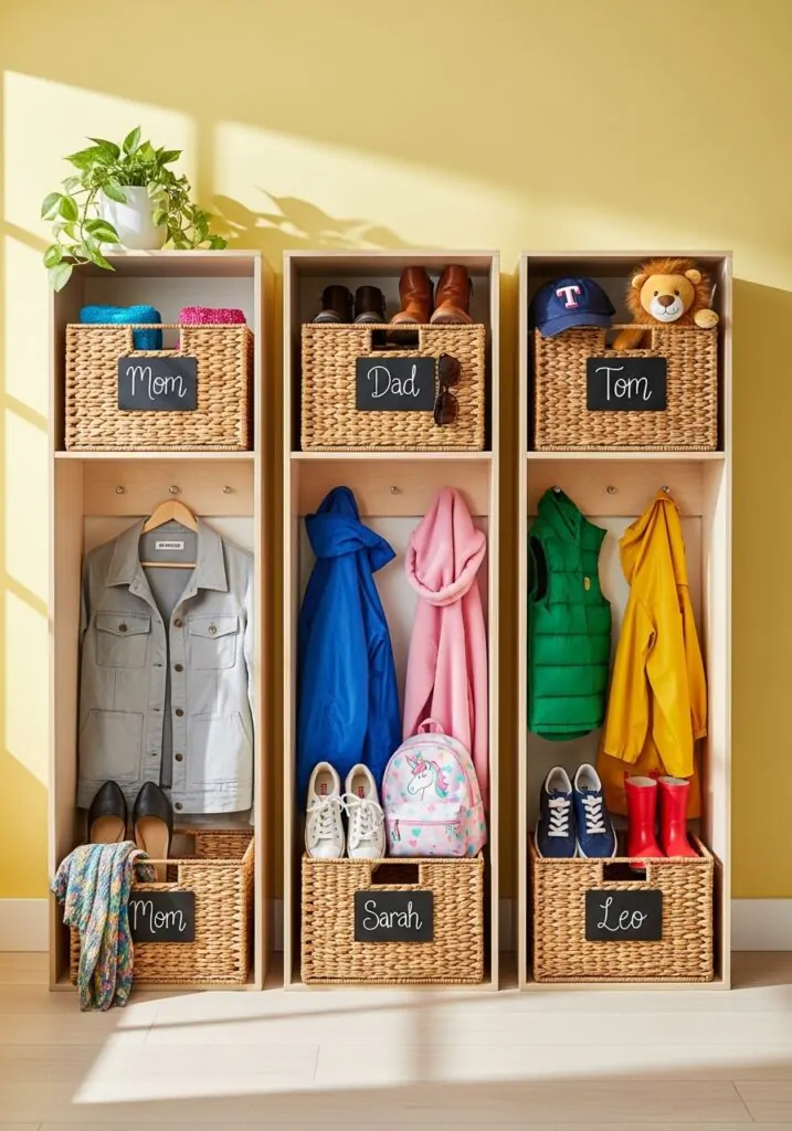 Use Cubbies for Individual Family Members