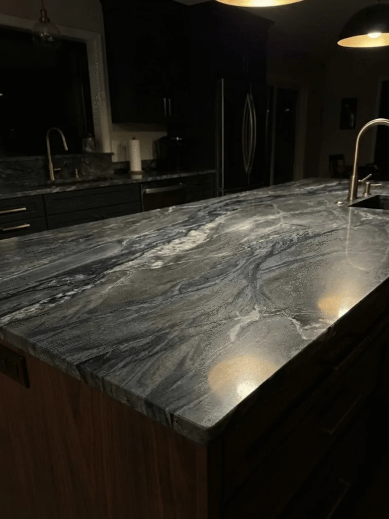 Azul Platino Quartzite Moody and Rich