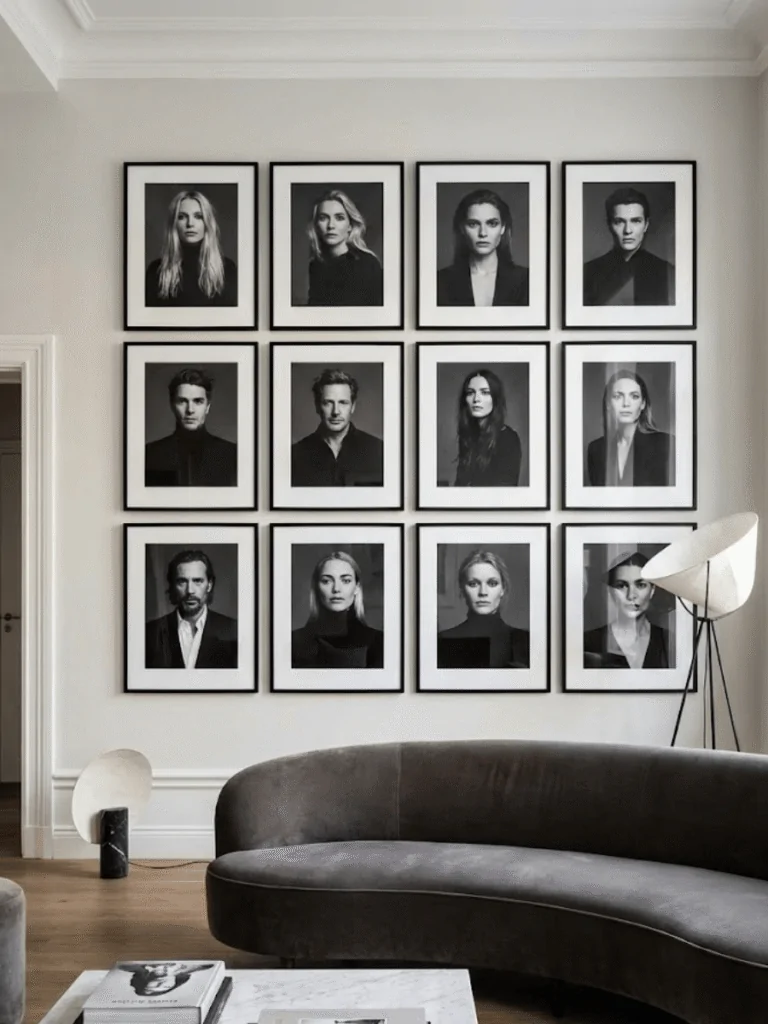 Black and White Photo Wall for Instant Elegance