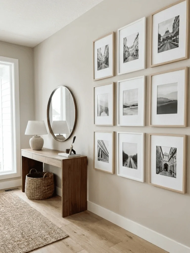 Entryway Photo Wall That Sets the Mood