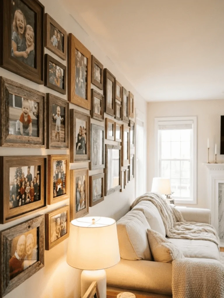 Family-Centered Photo Wall for Warm Vibes