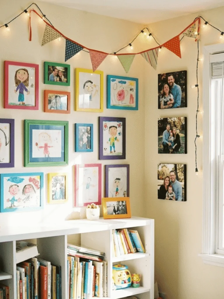 Kids’ Art + Photos Wall