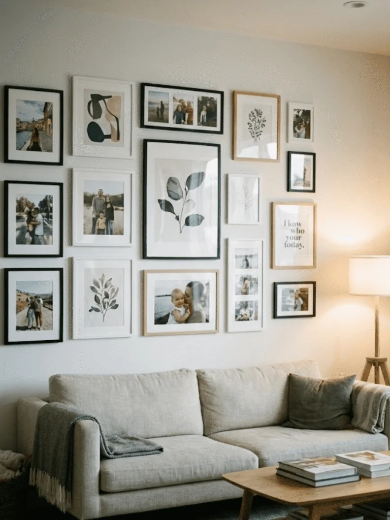 Mix Photos with Art for a Curated Look