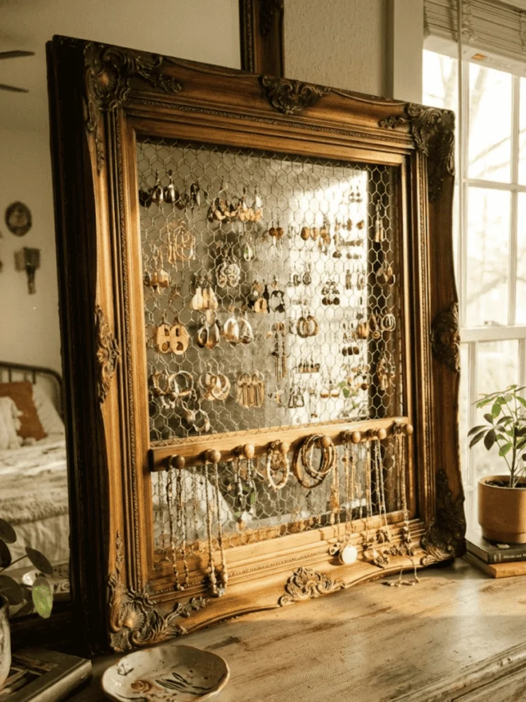 Make a Jewelry Organizer with a Frame