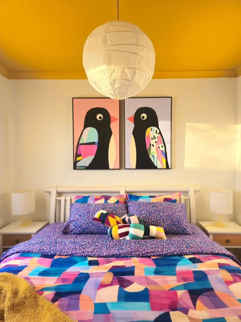 Maximalist Art Above the Bed