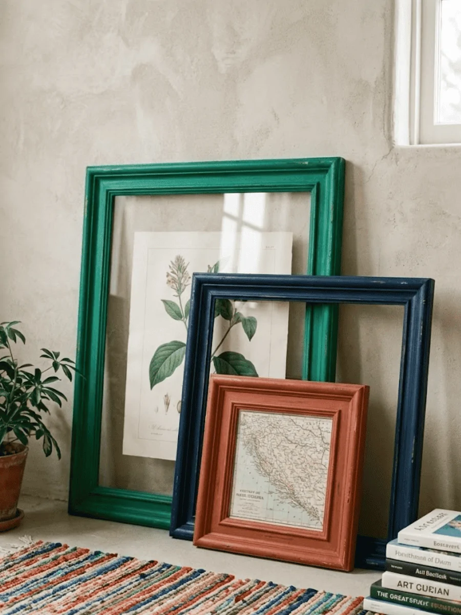 Paint Frames Bold Colors for Accent Pieces