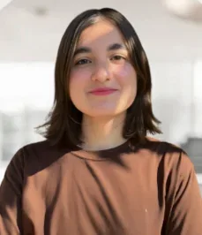 a girl smiling